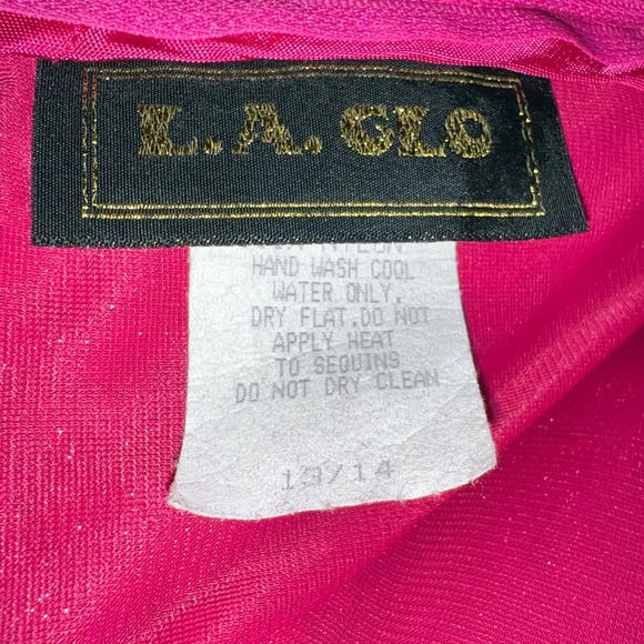 Vintage Hot Pink Iridescent Prom Dress - Picture 6 of 6